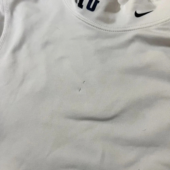 Nike Dri-Fit Long Sleeve Shirt Womens White BYU Mock Neck Thermal Run Panthers M - Picture 6 of 15